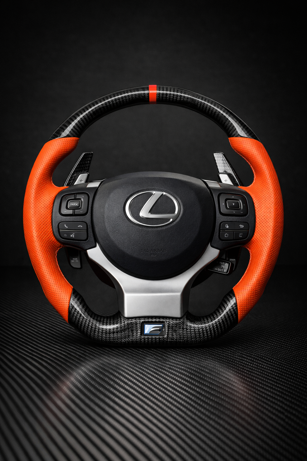 2014+ Lexus 3IS/4IS/RC/GSF Carbon Fiber Steering Wheel