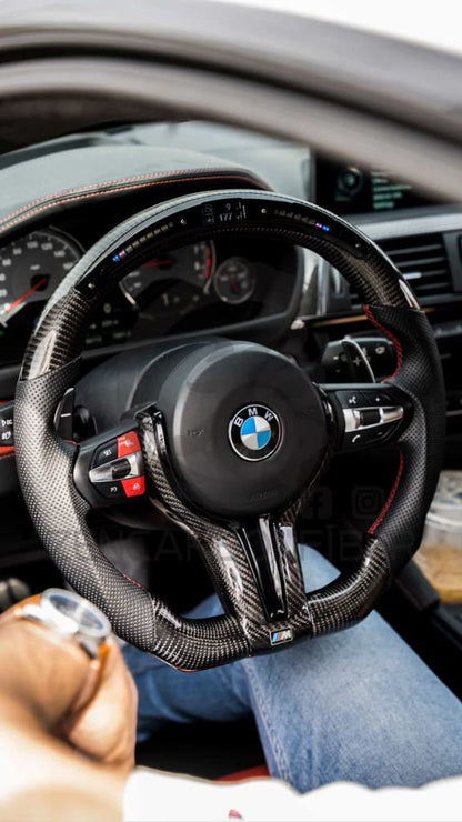 2012-2018 BMW F2X/F3X/F8X/F1X Carbon Fiber Steering Wheel