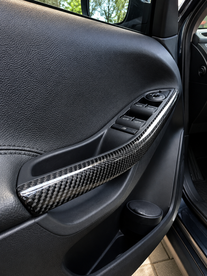 2012+ Ford Focus Carbon Fiber Door Handle Pull Trims/Door Spears Replacement (Pair of 2)