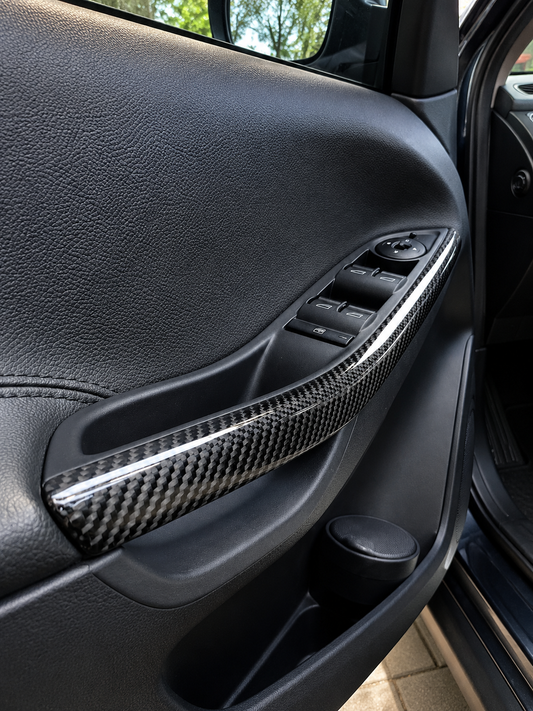 2012+ Ford Focus Carbon Fiber Door Handle Pull Trims/Door Spears Replacement (Pair of 2)