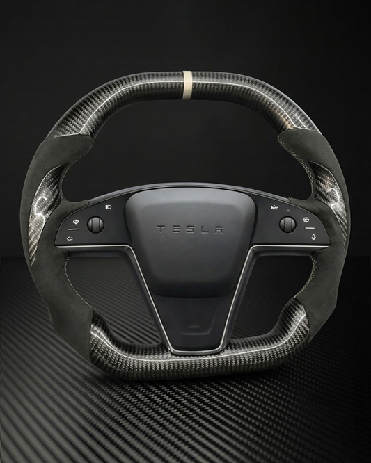 2021-2023 Tesla Model S/X Carbon Fiber Steering Wheel