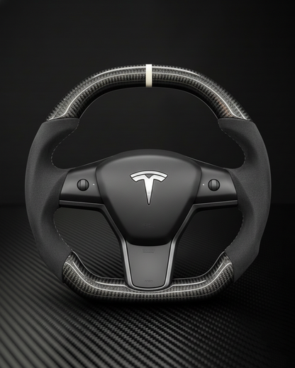 2017-2023 Tesla Model 3/Y Carbon Fiber Steering Wheel