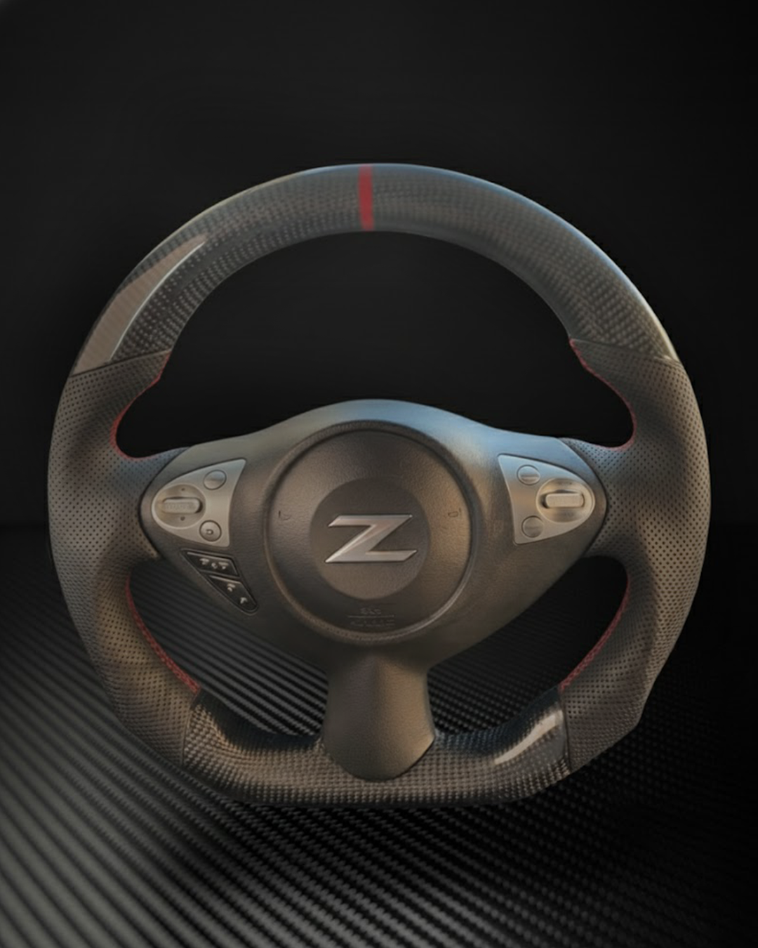 2009+ Nissan 370Z/Juke/09-14 Maxima Carbon Fiber Steering Wheel