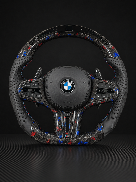 2017–2023 BMW G30 5-series M-Sport Carbon Fiber Steering Wheel