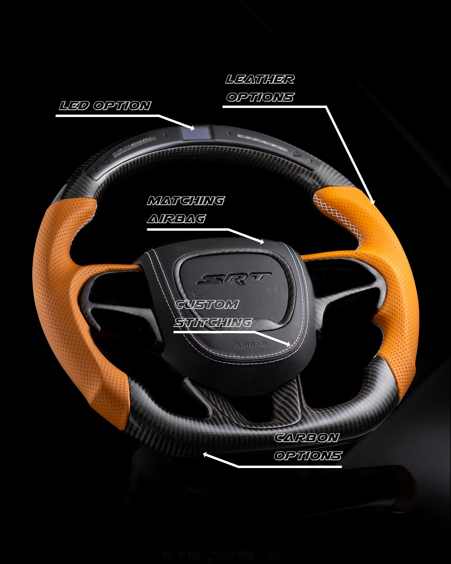 2015-24 Dodge Challenger Hellcat Kustom Steering Wheel